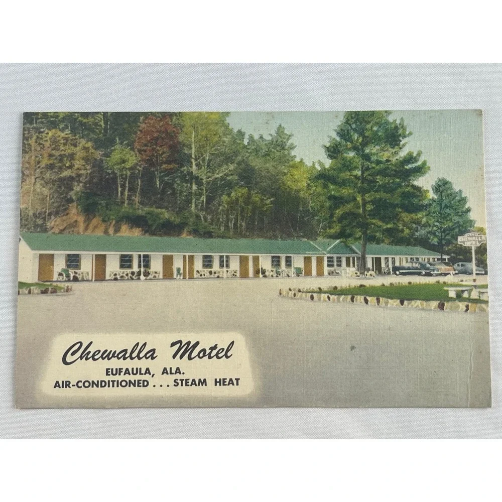 Vintage Chewalla Motel Eufaula‎ Ala Postcard Travel Souvenir 00838